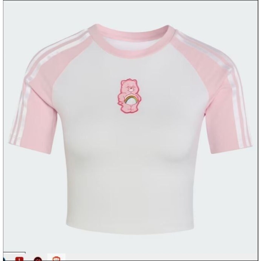 Adidas Care Bears Crop Tee M Pink